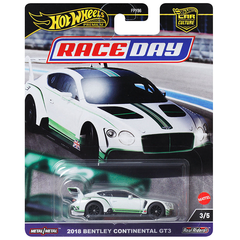 Hot Wheels 2018 Bentley Continental GT3 Collector Edition 1/64 Real Riders Metal Diecast Model Car FPY86-9C1D