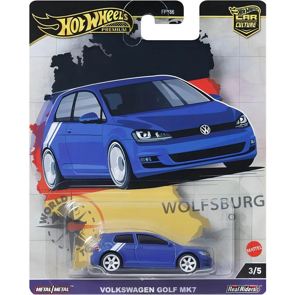 Volkswagen Golf Mk7 Edición Coleccionista Hot Wheels 1/64 Real Riders Modelo de coche de metal fundido a presión FPY86-9C1A