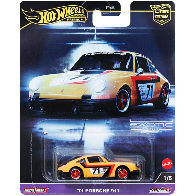 Hot Wheels 71 Porsche 911 Collector Edition 1/64 Real Riders Metal Diecast Model Car FPY86-9C9G