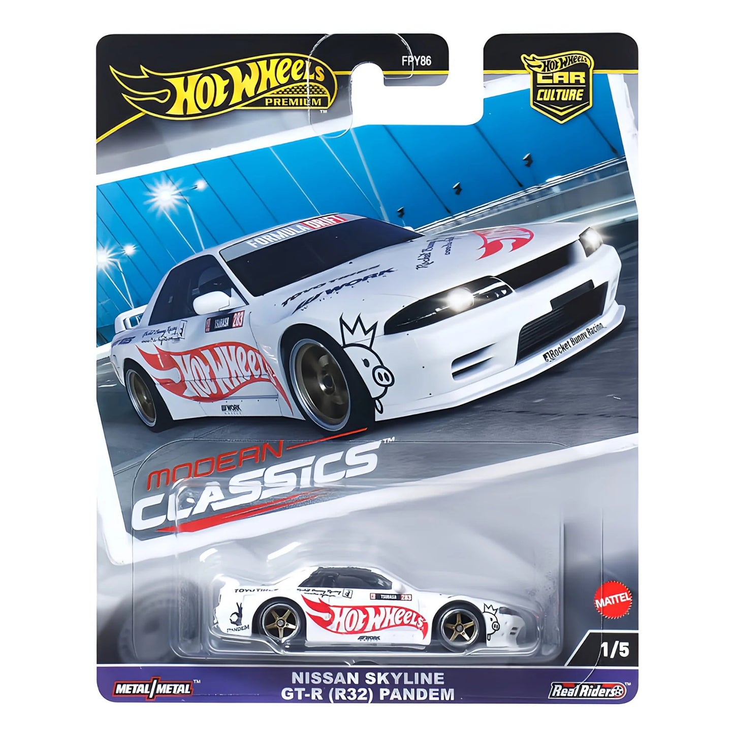 Hot Wheels Nissan Skyline GT-R (R32) Pandem Collector Edition 1/64 Real Riders Metal Diecast Model Car FPY86-9C1E