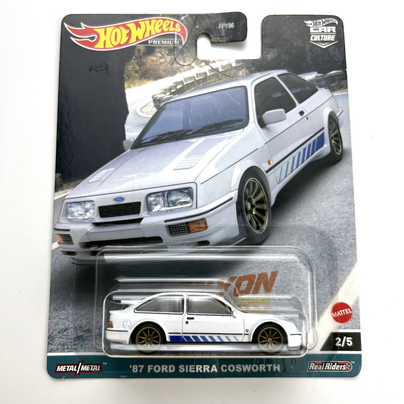 Hot Wheels 87 Ford Sierra Cosworth Evolution Edición Coleccionista 1/64 Real Riders Modelo de coche de metal fundido a presión FPY86-9C9C