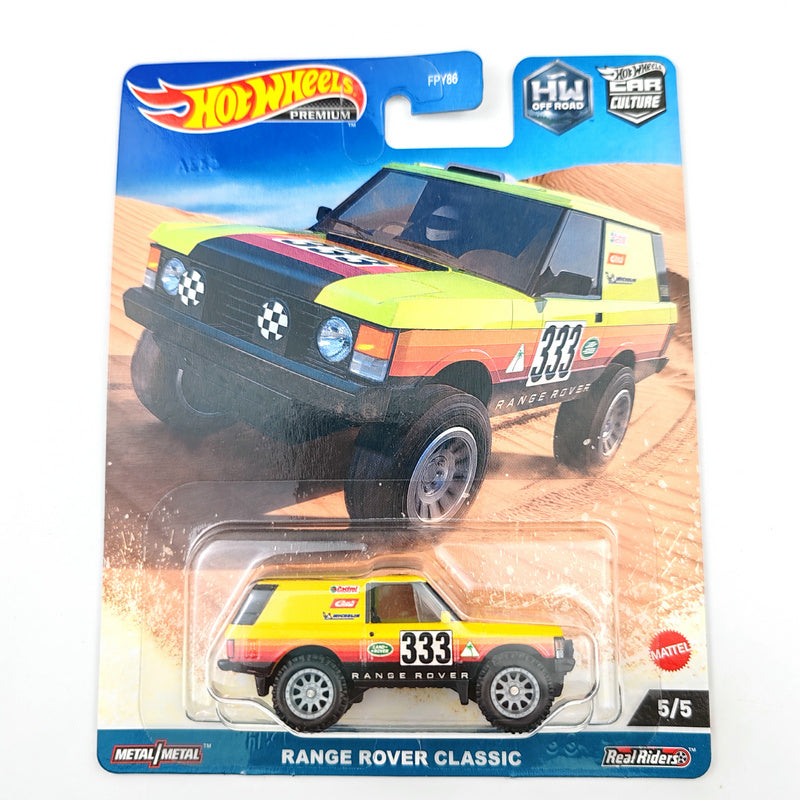 Hot Wheels RANGE ROVER CLASSIC Evolution Collector Edition 1/64 Real Riders Metal Diecast Model Car FPY86-9C9F