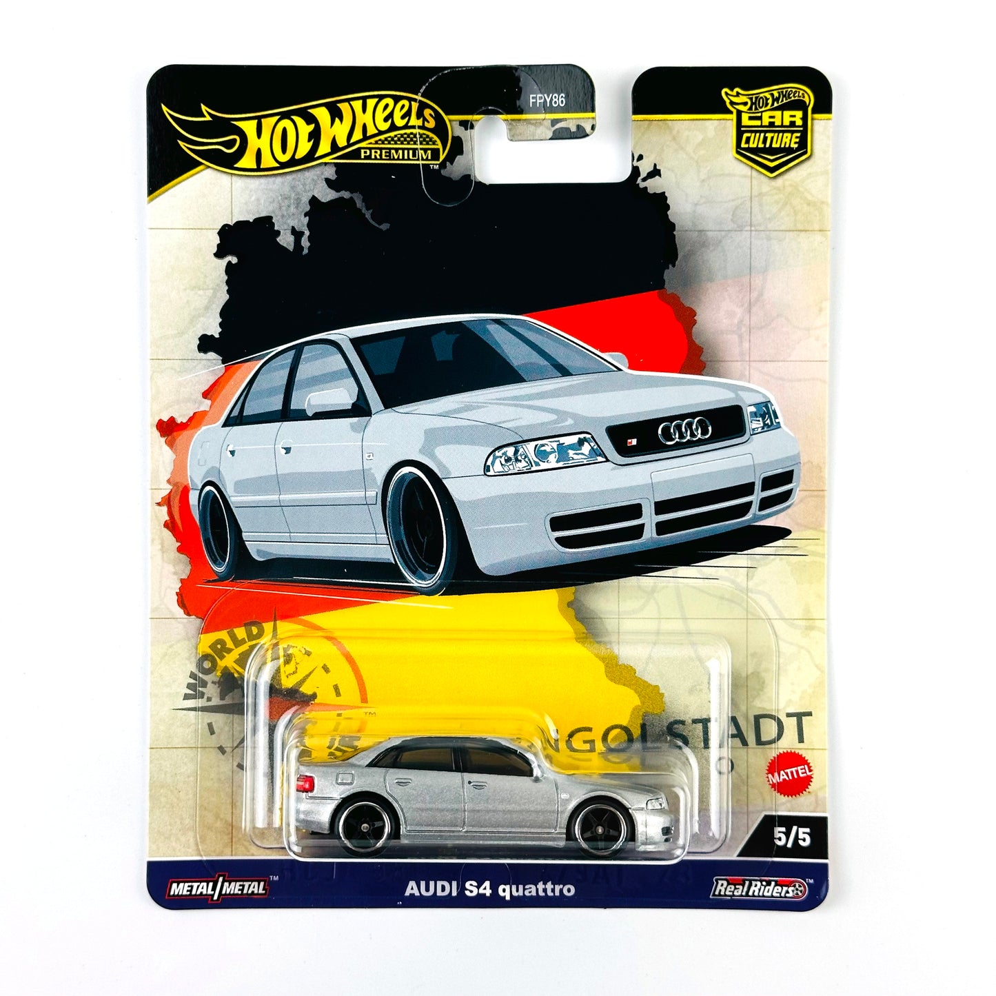 Hot Wheels Audi S4 quattro Evolution Collector Edition 1/64 Real Riders Metal Diecast Model Car FPY86-9C1A