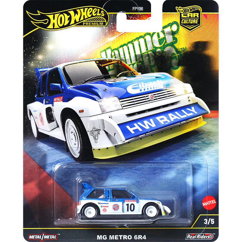 Hot Wheels MG Metro 6R4 Evolution Edición Coleccionista 1/64 Real Riders Modelo de coche de metal fundido a presión FPY86-9C1F