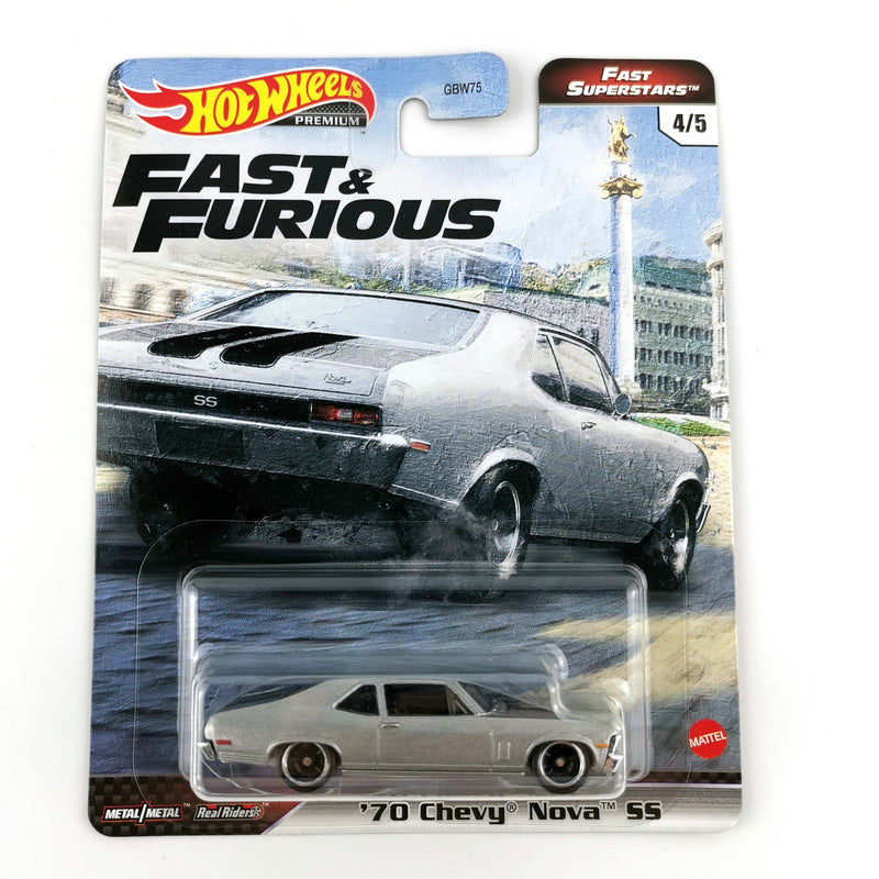 Hot Wheels 70 Chevy Nova SS Evolution Collector Edition 1/64 Real Riders Metal Diecast Model Car GBW75-9C6M