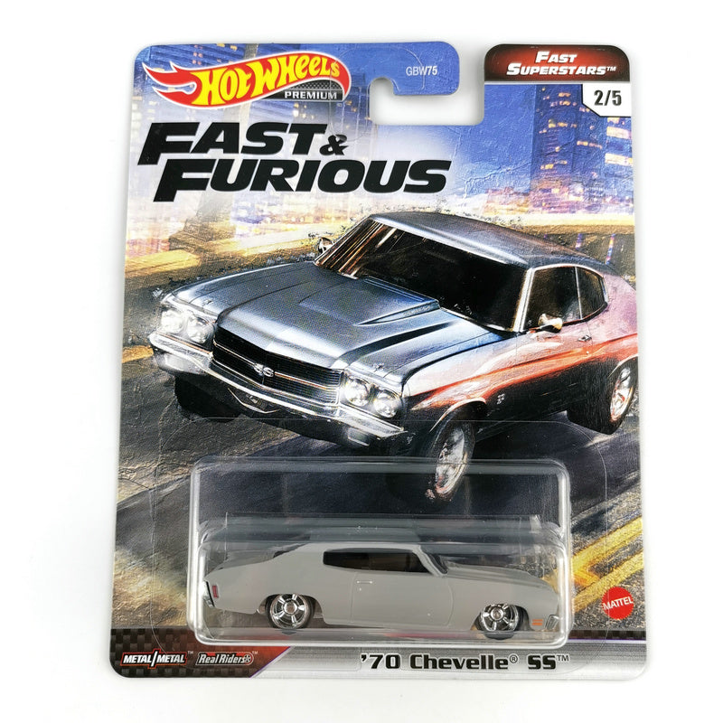 Hot Wheels 70 Chevelle SS Fast & Furious Evolution Premium 1/64 Real Riders Metal Diecast Model Car GBW75-9C6M