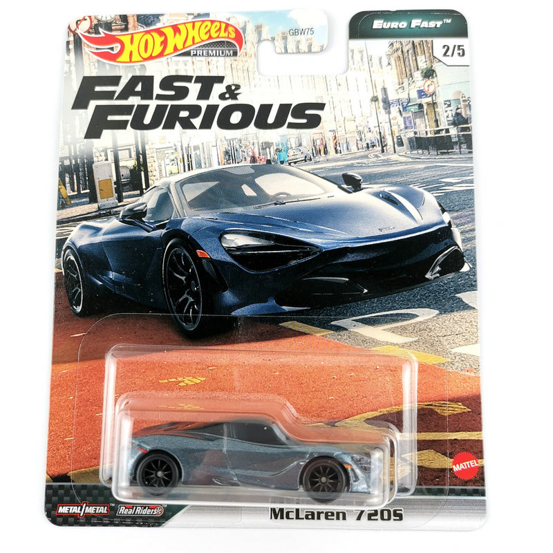 Hot Wheels McLaren 720S Fast & Furious Evolution Premium 1/64 Real Riders Metal Diecast Model Car GBW75-9C6K