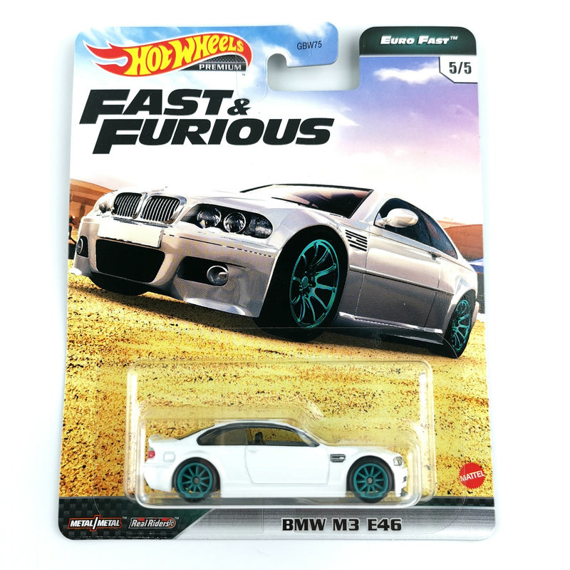 Hot Wheels BMW M3 E46 Fast & Furious Evolution Premium 1/64 Real Riders Metal Diecast Model Car GBW75-9C6K