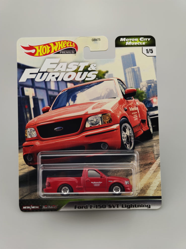 Hot Wheels FORD F-150 SVT LIGHTNING Fast & Furious Evolution Premium 1/64 Real Riders Modelo de coche de metal fundido a presión GBW75-9C6G