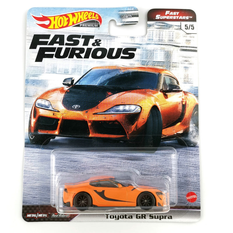 Hot Wheels Toyota GR Supra Fast & Furious Evolution Premium 1/64 Real Riders Metal Diecast Model Car GBW75-9C6M