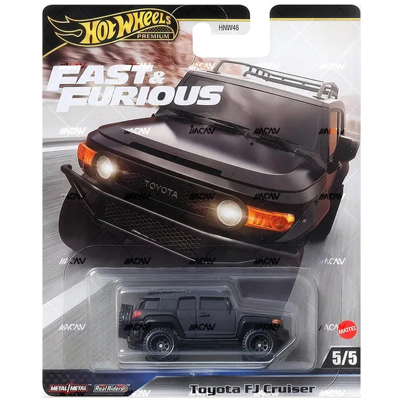 Hot Wheels Toyota FJ Cruiser Fast & Furious Evolution Premium 1/64 Real Riders Modelo de coche de metal fundido a presión HNW46-9C6H