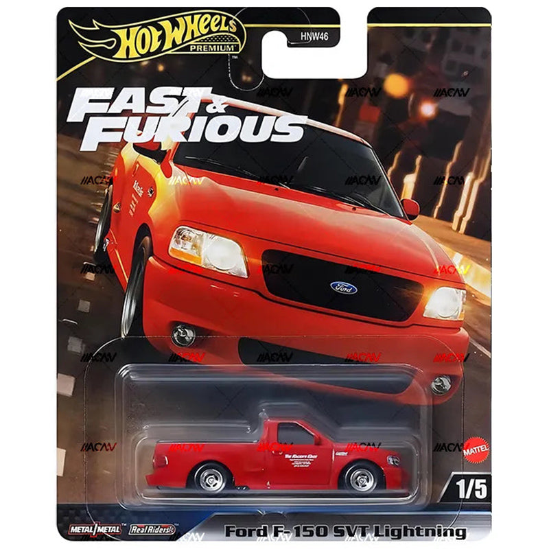 Hot Wheels Ford F-150 SVT Lightning Fast & Furious Evolution Premium 1/64 Real Riders Metal Diecast Model Car HNW46-9C6H