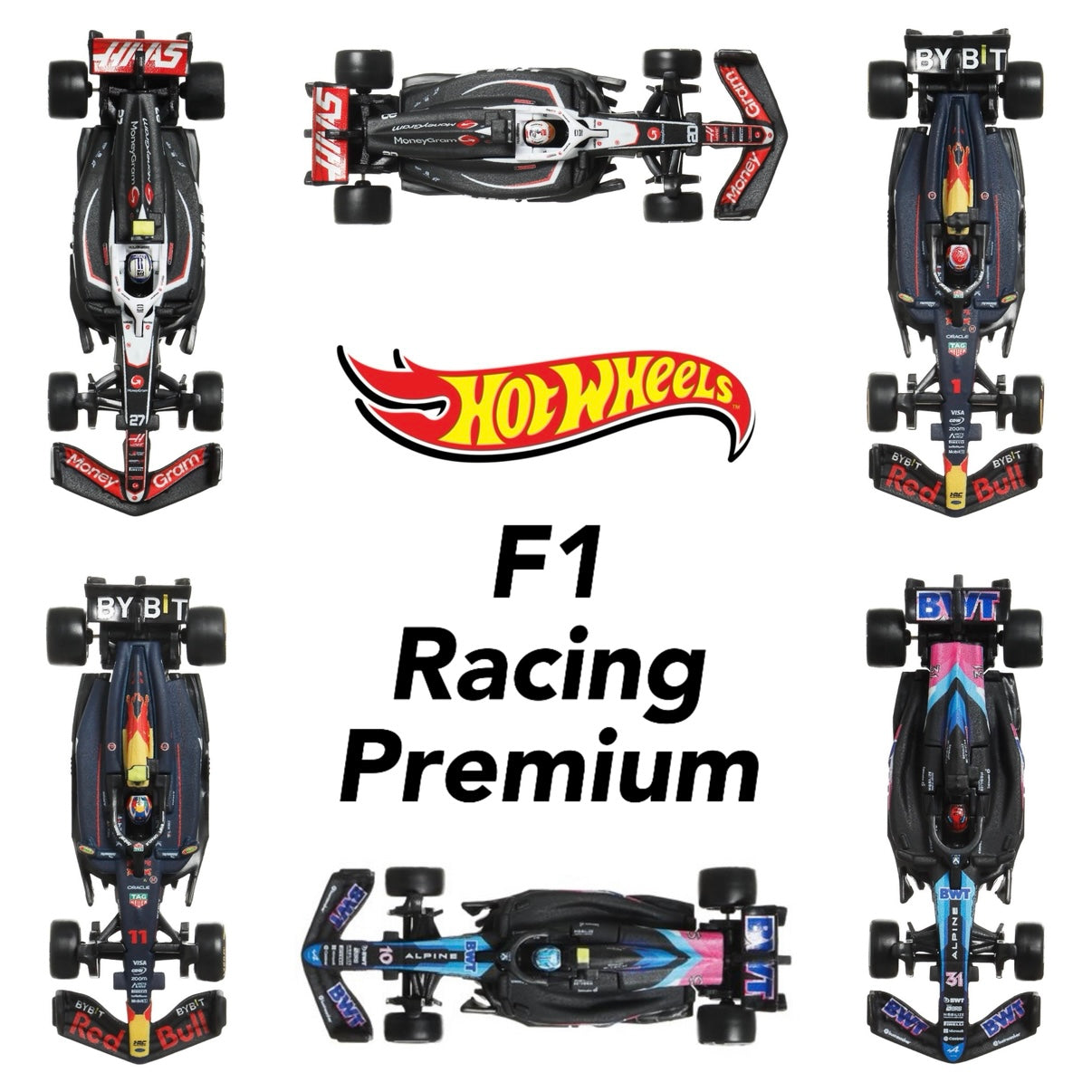 Hot wheels 1:64 F1 Formula Racing Six-Car Set F1-HRV11-F