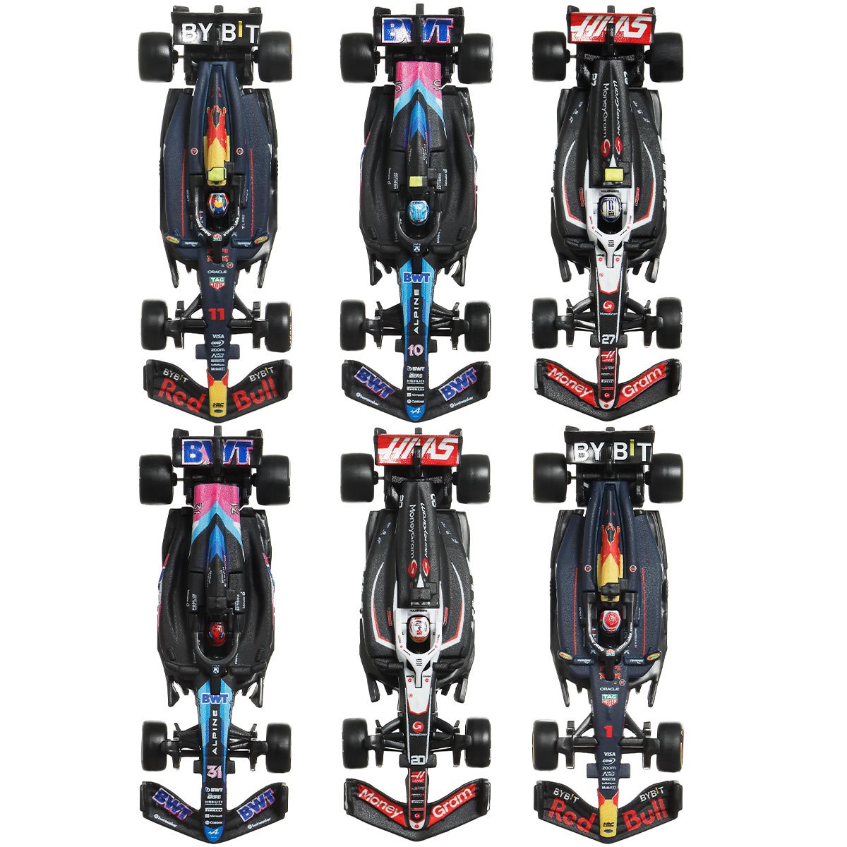 Hot wheels 1:64 F1 Formula Racing Six-Car Set F1-HRV11-F