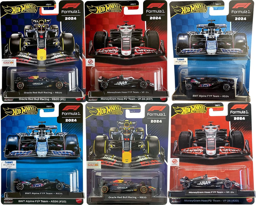 Hot wheels 1:64 F1 Formula Racing Six-Car Set F1-HRV11-F
