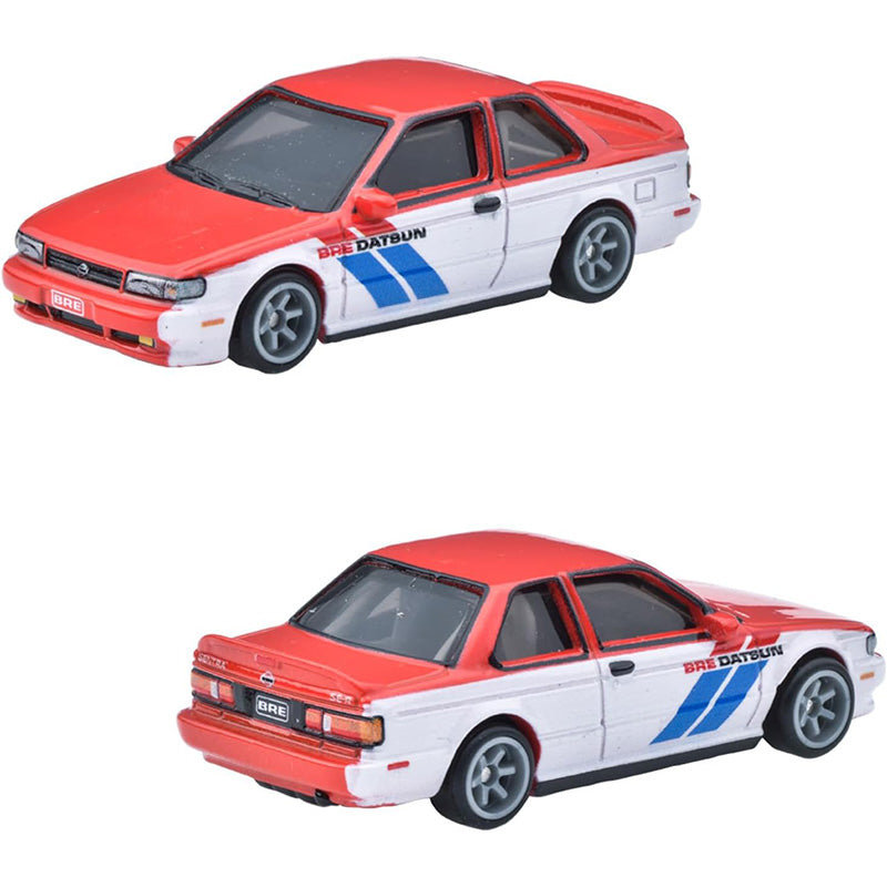 Hot wheels 1:64 BRE Datsun 620+BRE Datsun 510 Wagon+1991 BRE Nissan Sentra SE-R+BRE Sakura Sprinter GMH39-HRT52