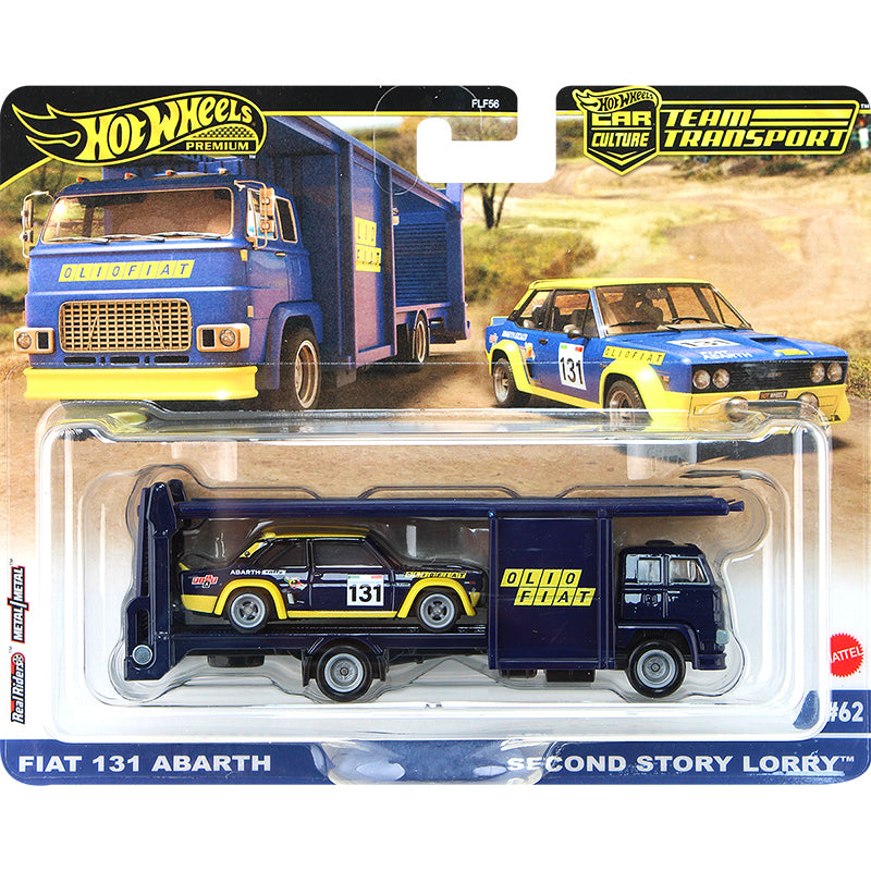 Hot wheels 1:64 Fiat 131 Abarth & Second Story Lorry FLF56-62-HRV43