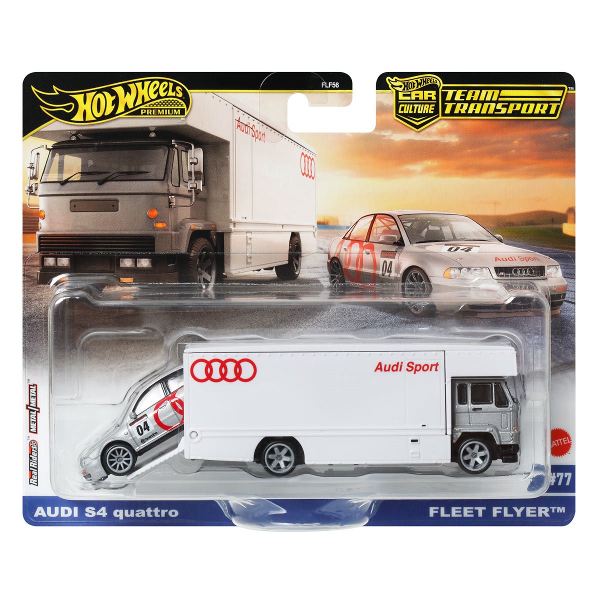 Hot wheels 1:64 Audi S4 quattro & Fleet Flyer FLF56-77-JBM30