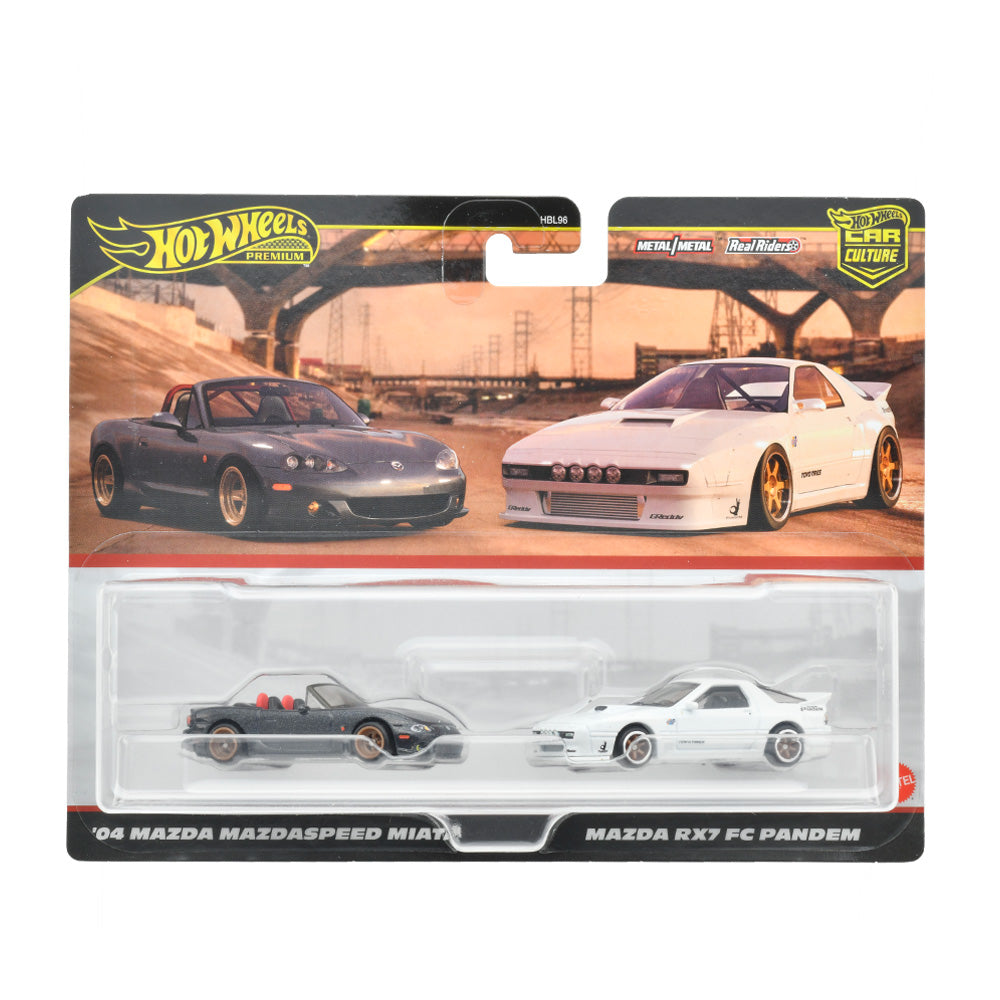 Hot wheels 1:64 04 Mazda Mazdaspeed Miata & Mazda RX7 FC Pandem HBL96-HRR75