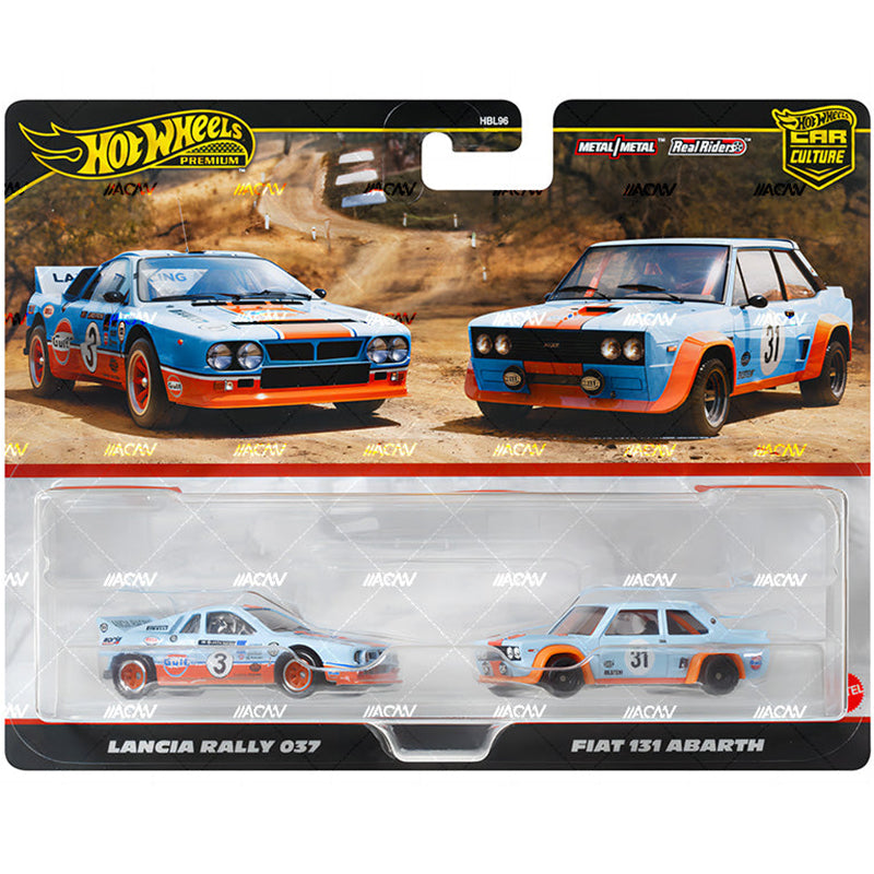 Hot wheels 1:64 Lancia Rally 037 & Fiat 131 Abarth HBL96-HRR81