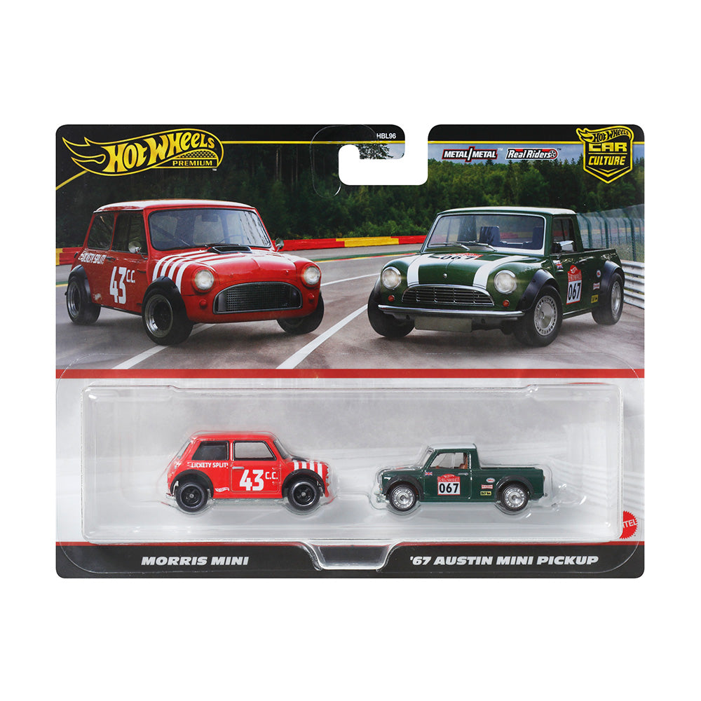 Hot wheels 1:64 Morris Mini & 67 Austin Mini Pickup HBL96-JBK97