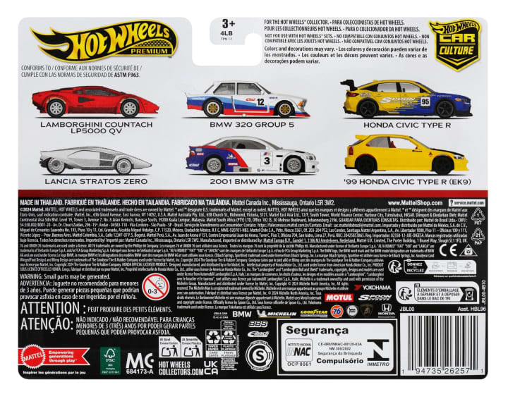 Hot wheels 1:64 99 Honda Civic Type R (EK9) & Honda Civic Type R HBL96-JBL00