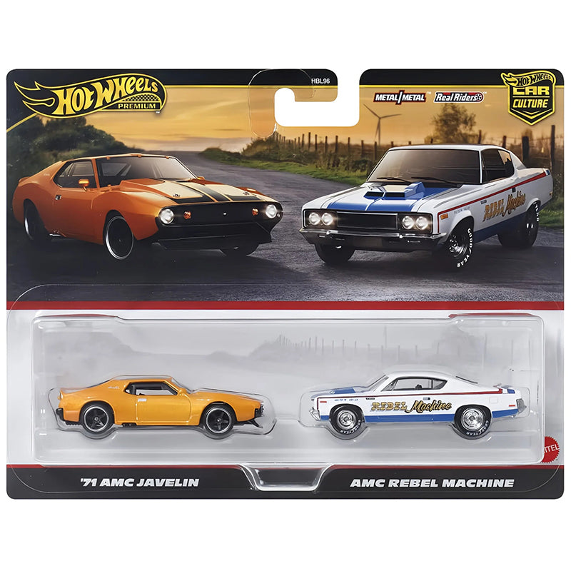 Hot wheels 1:64 71 AMC Javelin & AMC Rebel Machine HBL96-JBL06