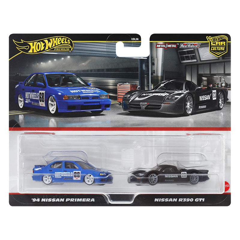 Hot wheels 1:64 94 Nissan Primera & Nissan R390 GT1 HBL96-HRR74