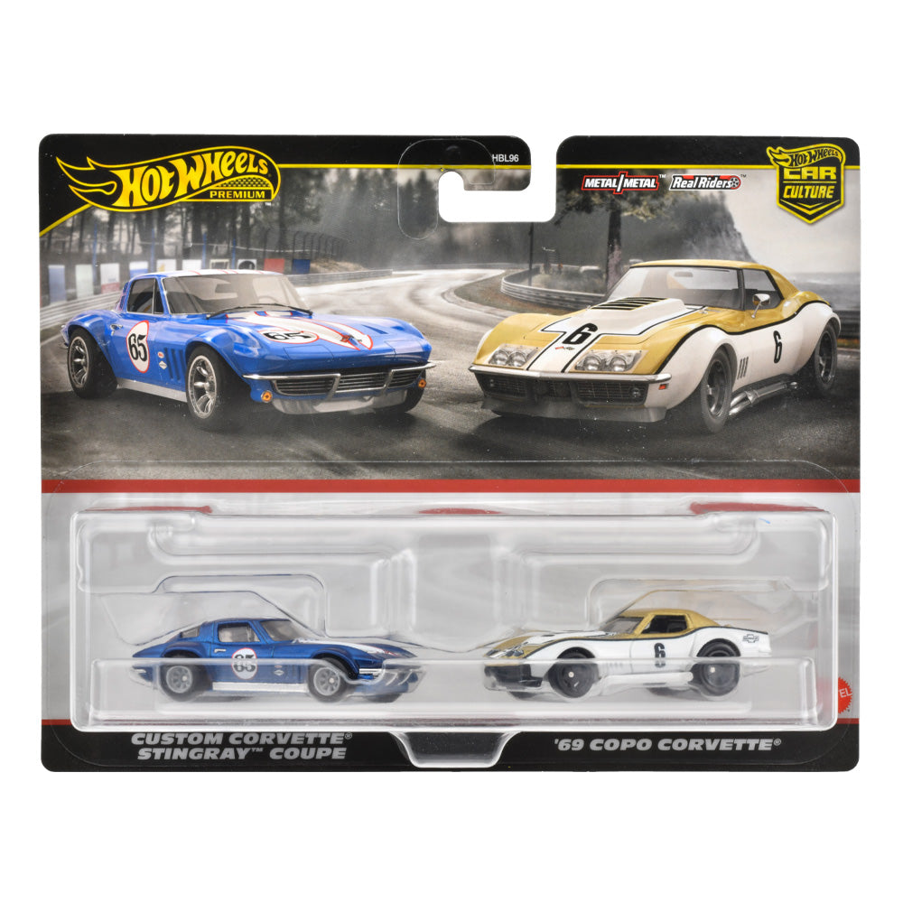 Hot wheels Custom Corvette Stingray Coupe & 69 Copo Corvette HBL96-HRR80