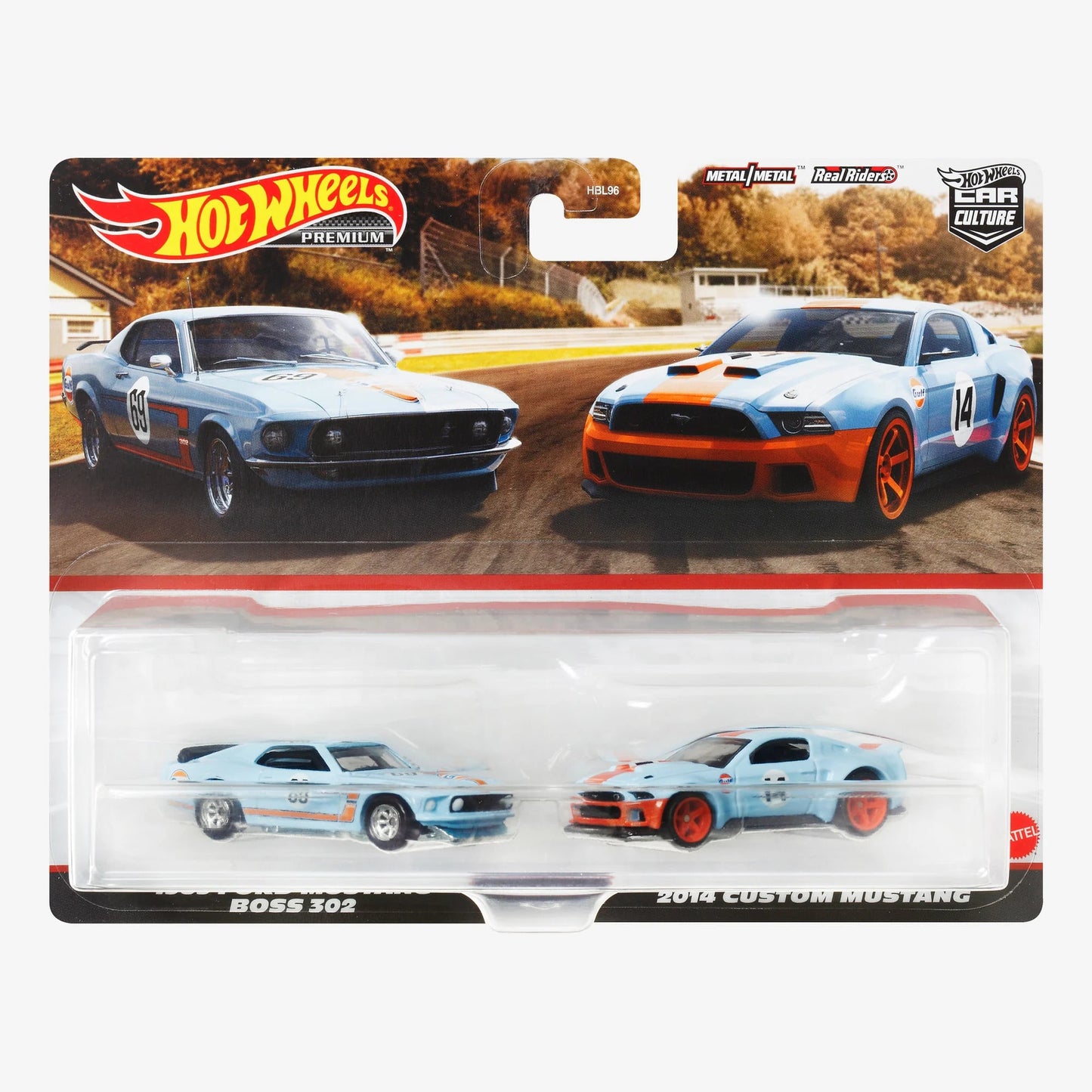 Hot wheels Pack Ford Mustang Boss 302 & 2014 Custom Mustang HBL96-HKF58