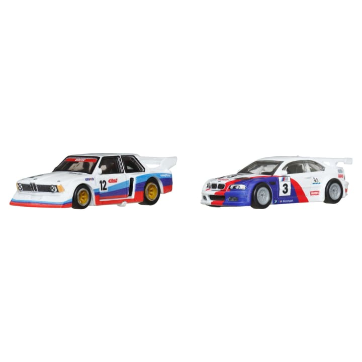 Hot wheels 1:64 BMW 320 Group 5 & 2001 BMW M3 GTR HBL96-JBK99