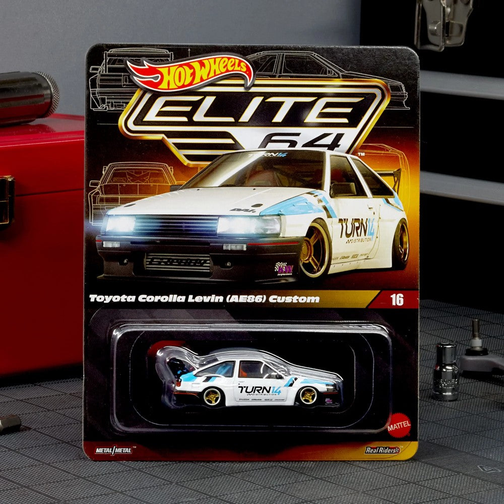 Hot wheels 1:64 Toyota Corolla Levin (AE86) Custom Elite 64-JCV06