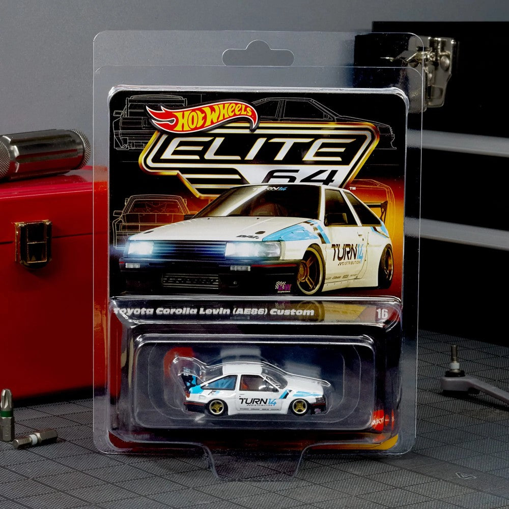 Hot wheels 1:64 Toyota Corolla Levin (AE86) Custom Elite 64-JCV06