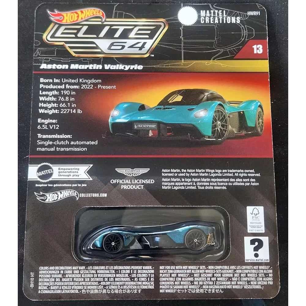 Hot wheels Aston Martin Valkyrie Elite 64-HWR91
