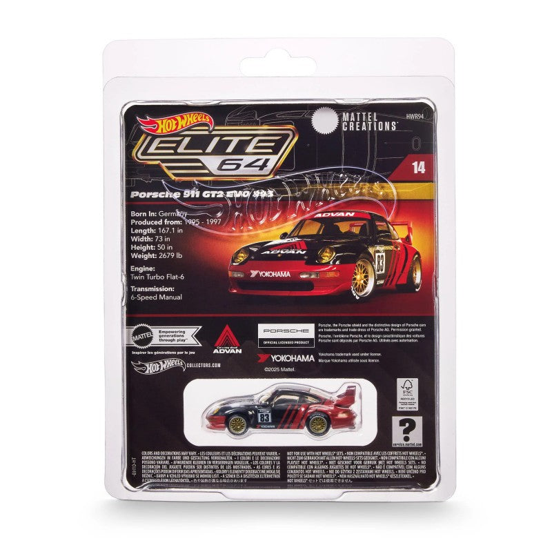 Hot wheels Porsche 911 GT2 EVO 993 Elite 64-HWR94