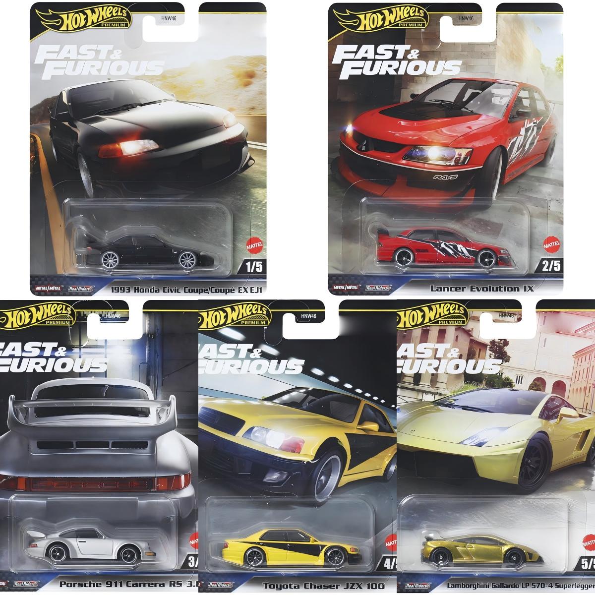 Hot wheels Fast&Furious Premium HNW46-9C6M-5PCS