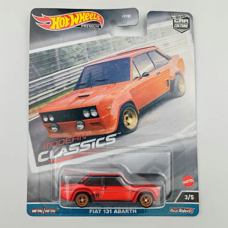 Hot Wheels FIAT 131 ABARTH Edición Coleccionista 1/64 Real Riders Modelo de Coche de Metal Fundido a Presión FPY86-9C9E