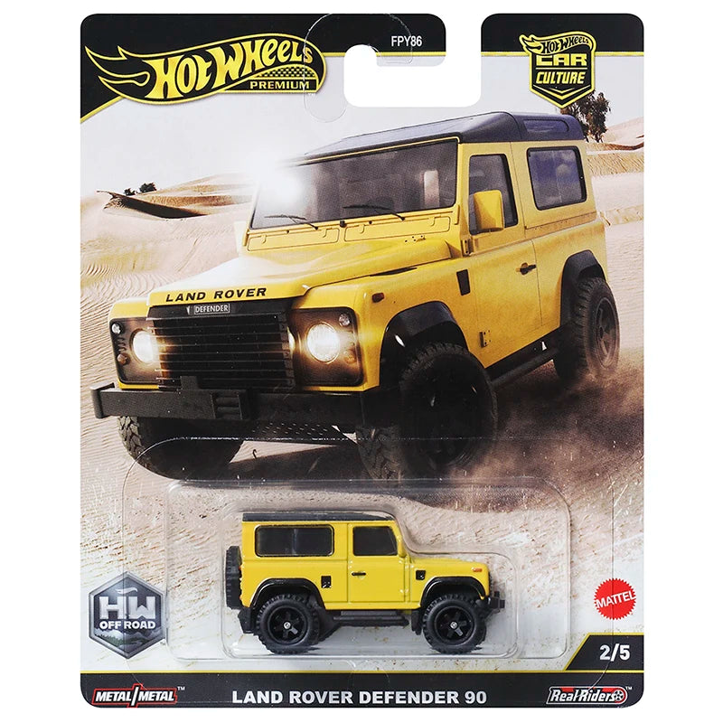Hot Wheels Land Rover Defender 90 Collector Edition 1/64 Real Riders Metal Diecast Model Car FPY86-9C1H