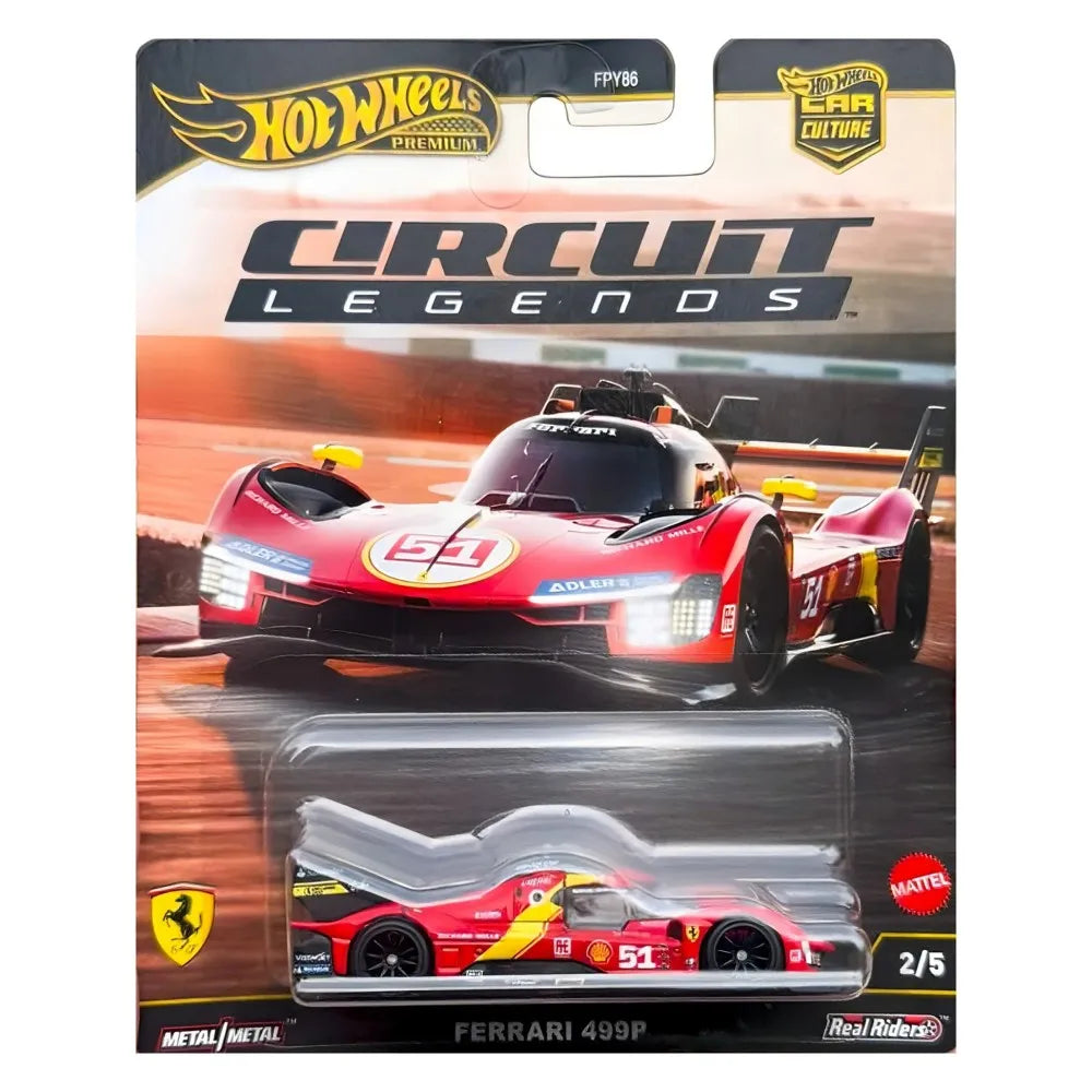 Hot Wheels Circuit Legends FPY86 9C1K Ferrari 499P/Ford Mustang/Porsche917/Porsche 911 1/64 Collection Die-cast Model Cars
