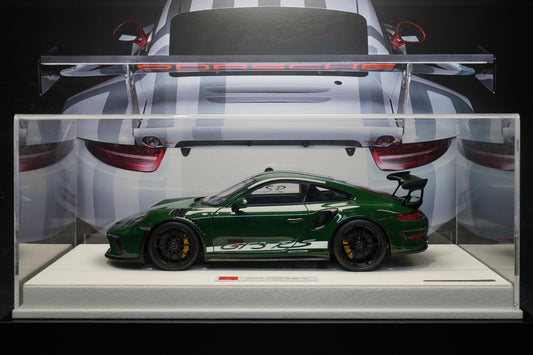 Porsche 911 991.2GT3RS a escala 1:18, ¡un exquisito modelo de resina! ¡Color verde irlandés de estilo vintage! ¡Interior negro M! ¡Limitado a solo 30 unidades en todo el mundo! 
