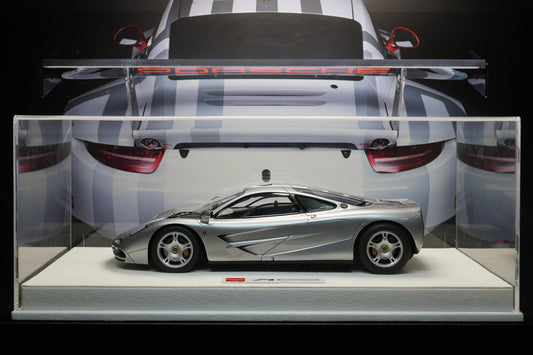 ¡Coche McLaren F1 Road de 1994, escala 1:18, de resina! ¡Exquisito modelo! ¡Superclásico, metal plateado! ¡Artesanía de primera! ¡Al detalle! 