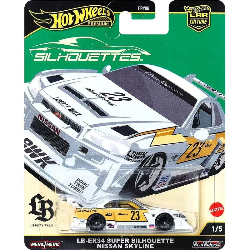 Hot Wheels LB-ER34 Super Silhouette Nissan Skyline Edición Coleccionista 1/64 Real Riders Modelo de Coche de Metal Fundido a Presión FPY86-9C1G 