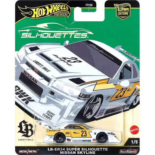 Hot Wheels LB-ER34 Super Silhouette Nissan Skyline Edición Coleccionista 1/64 Real Riders Modelo de Coche de Metal Fundido a Presión FPY86-9C1G 