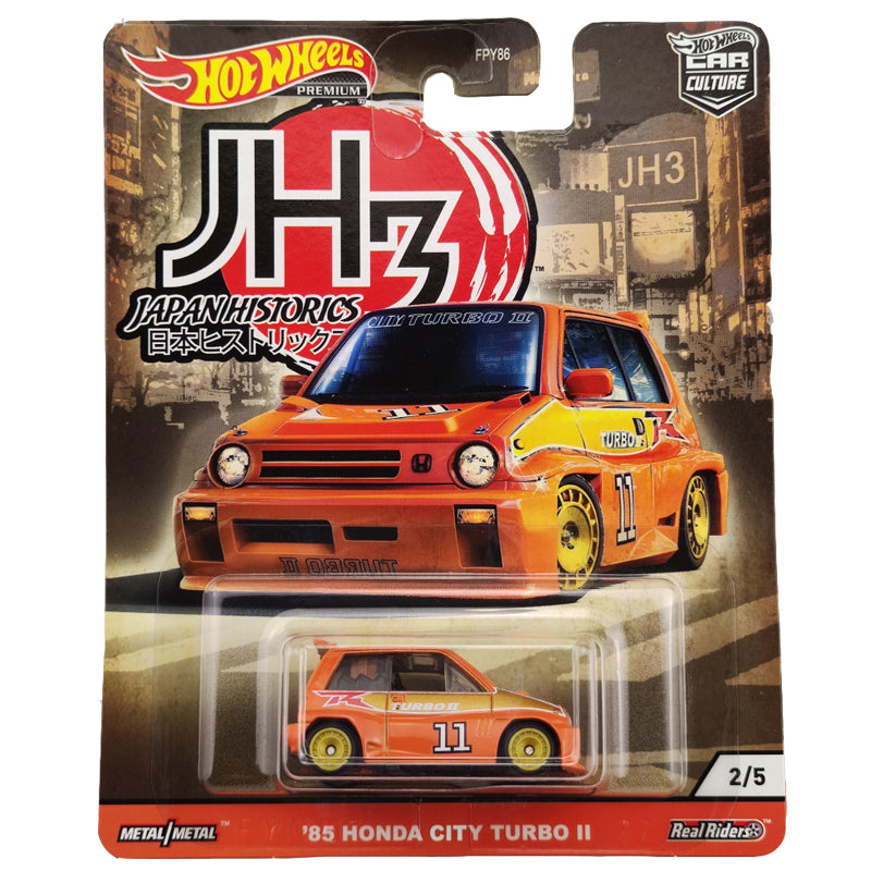 Hot Wheels 85 HONDA CITY TURBO Ⅱ Evolution Collector Edition 1/64 Real Riders Metal Diecast Model Car FPY86-9C6P