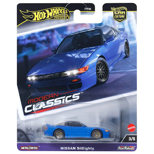 Hot Wheels Nissan SilEighty Evolution Edición Coleccionista 1/64 Real Riders Modelo de coche de metal fundido a presión FPY86-9C1C 