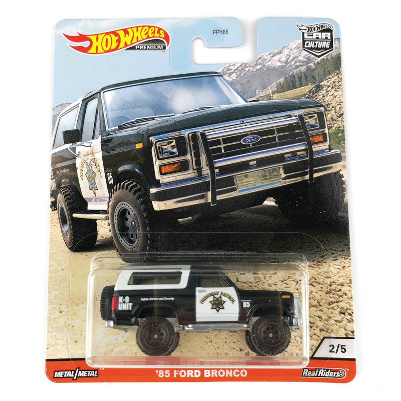Hot Wheels 85 Ford Bronco Evolution Edición Coleccionista 1/64 Real Riders Modelo de coche de metal fundido a presión FPY86-9C6Q 