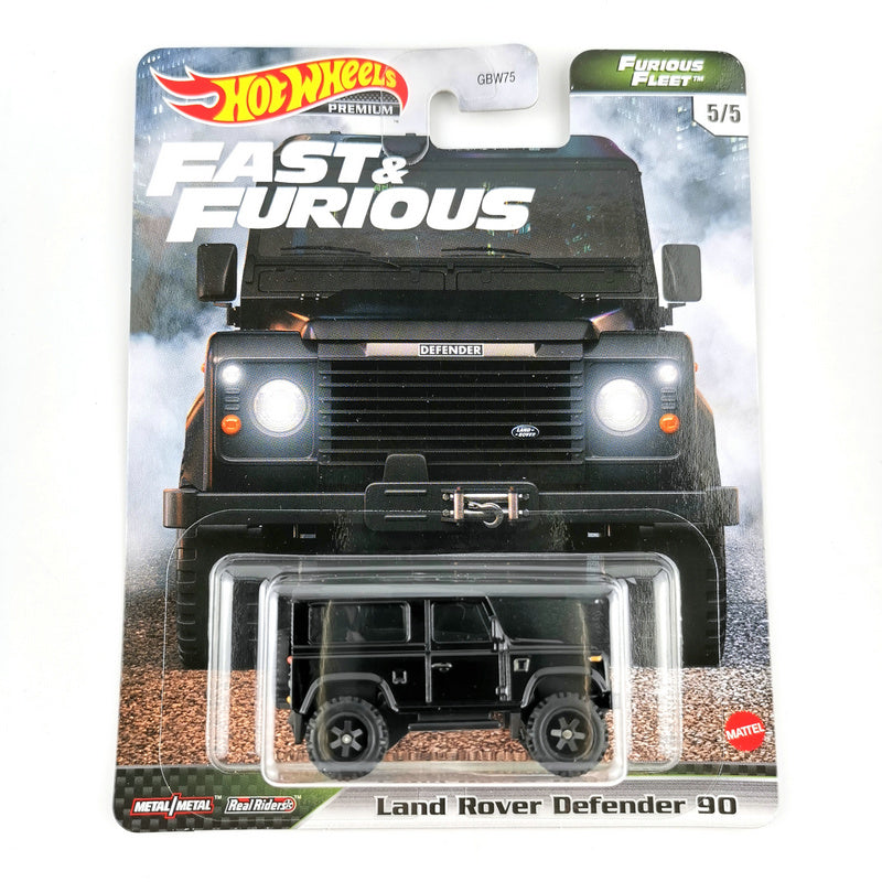 Hot Wheels Land Rover Defender 90 Fast &amp; Furious Evolution Premium 1/64 Real Riders - Modelo de coche de metal fundido a presión GBW75-9C6N 
