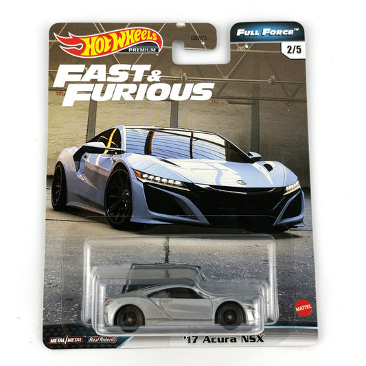 Hot Wheels 17 Acura NSX Fast &amp; Furious Evolution Premium 1/64 Real Riders Modelo de coche de metal fundido a presión GBW75-GRM15 