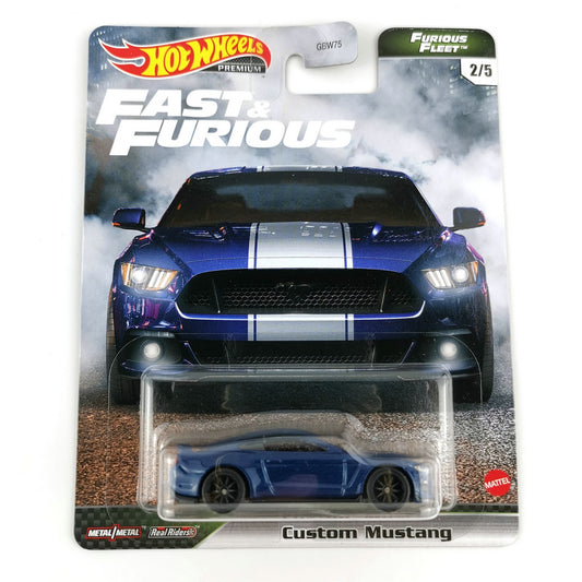 Hot Wheels CUSTOM MUSTANG Fast &amp; Furious Evolution Premium 1/64 Real Riders Modelo de coche de metal fundido a presión GBW75-9C6N 