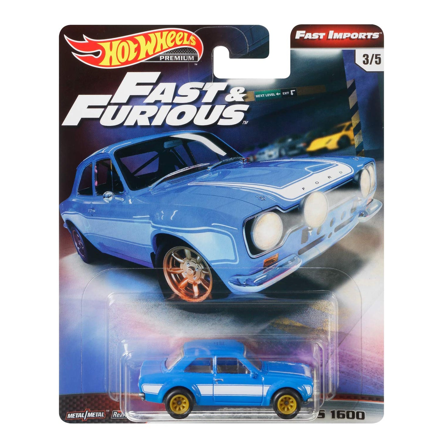 Hot Wheels 1970 Ford Escort RS 1600 Fast &amp; Furious Evolution Premium 1/64 Real Riders Modelo de coche de metal fundido a presión GRB01-GBW75 